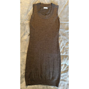 Calvin Klein Women's Brown Round Neck Sleeveless Pullover Sweater Dress Size XS